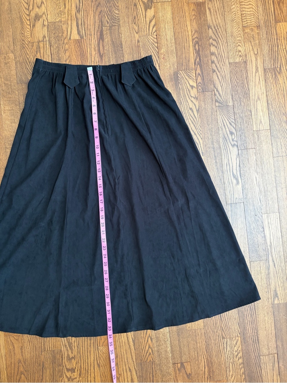 Roughrider By Circle T Maxi Skirt Women's 11 12 Black Western Faux Suede - Picture 9 of 10